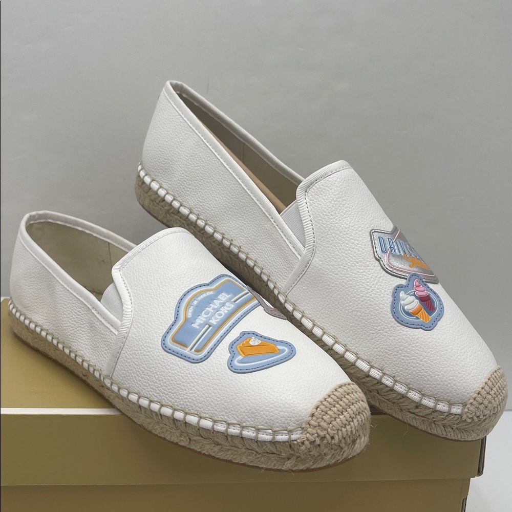 White Espadrille Slip-On Shoes - Picture 4 of 16